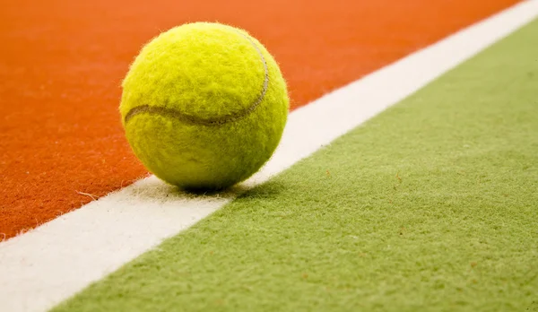 Close up of an indoor tennis court — Stock Photo, Image