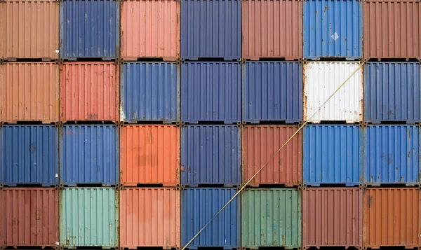 Stacked shipping containers — Stock Photo, Image