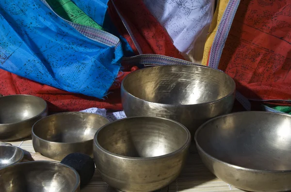 Tazón de canto tibetano para la curación del sonido — Foto de Stock