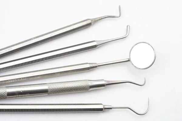 Primer plano de algunos instrumentos de un dentista — Foto de Stock