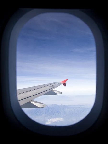 Vista da janela de um avião — Fotografia de Stock