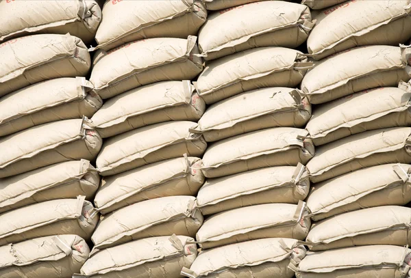 Stack of cement bags in Sunda Kelapa, Jakarta — Stock Photo, Image