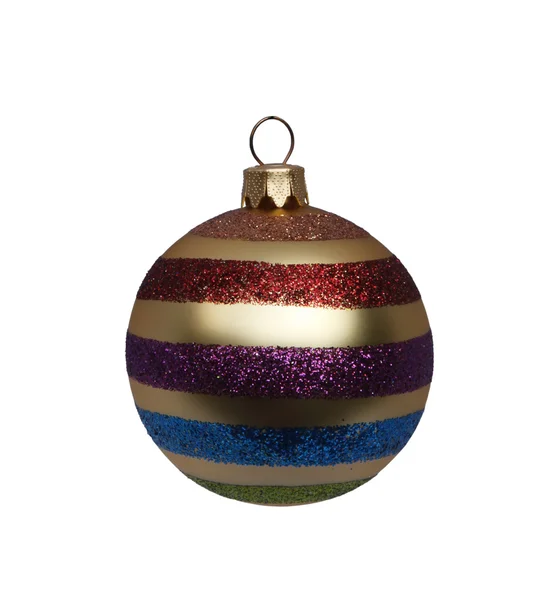 Christmas ball isolated on white with clipping path — Stock Photo, Image