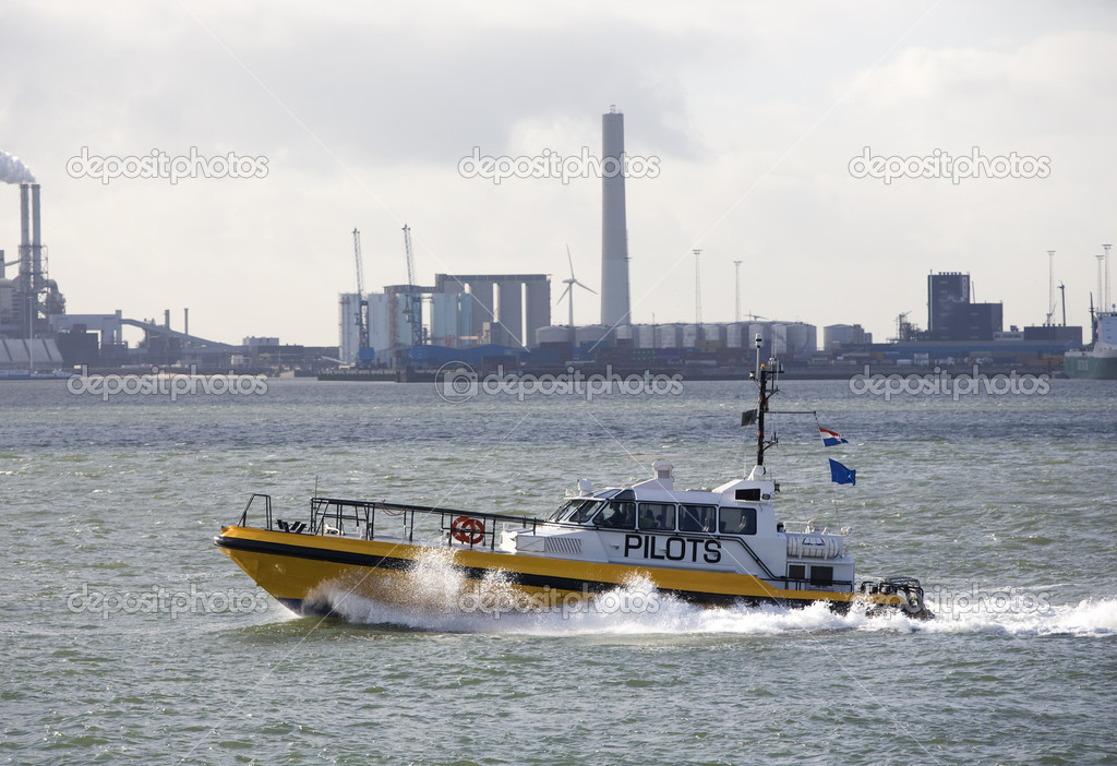 Pilot boat in the Port of Rotterdam