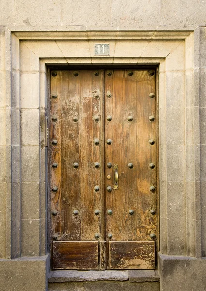 Canary Islands door in Vegueta, Las Palmas de Gran Canaria — Stock Photo, Image