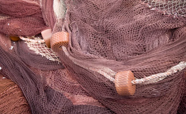 Візерунок fishnets, сушка на сонці в Пуерто-де-Mogan, Гран-Канарія — стокове фото