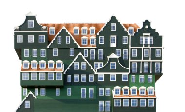 Yerel zaanse mimari tarzı kare hotel tower