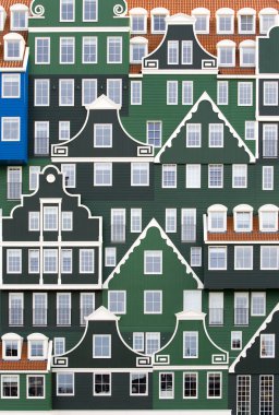 Yerel zaanse mimari tarzı kare hotel tower