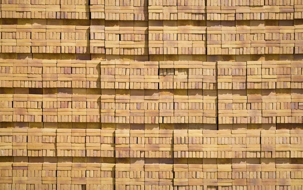 Stacked bricks at a brick factory — Stock Photo, Image