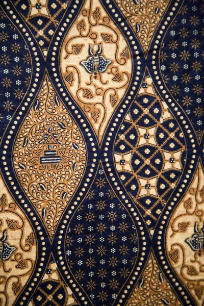 Detalj av en batik design från Indonesien — Stockfoto