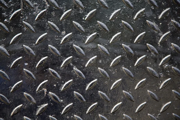 Nahaufnahme eines industriellen Metallbodens — Stockfoto