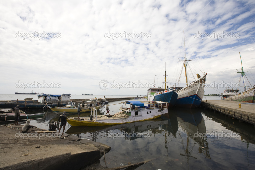 Makassar schooners (pinisi) in Paotere harbor, the old port of Makassar