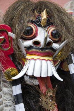 Bali dili rangda maskesi. önemli bir demon balinese mitolojisinde