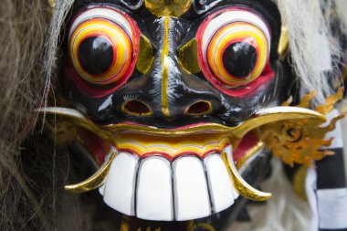 Bali dili rangda maskesi. önemli bir demon balinese mitolojisinde