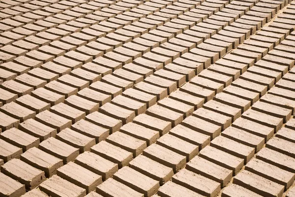 Traditional brick factory bricks drying in the sun in Lombok, Indonesia — Stock Photo, Image