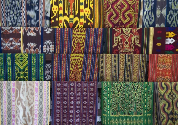 Hagyományos textil-Lombok, Indonézia — Stock Fotó