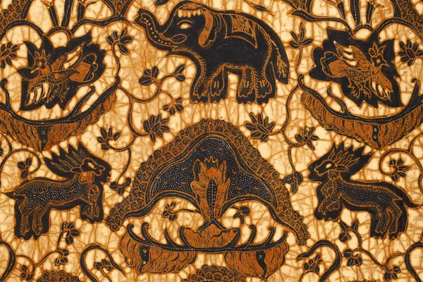 Detalj av en batik design från Indonesien — Stockfoto