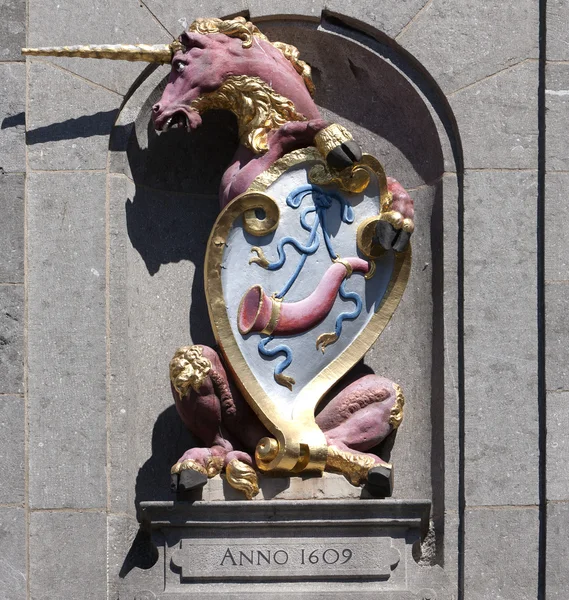 Герб голландского города Хорн — стоковое фото