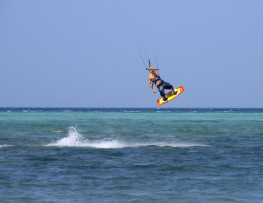 uçurtma sörfçü boracay Filipinler at