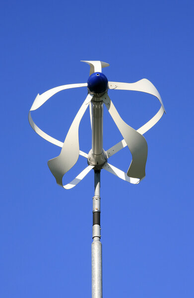 Small wind turbine in business park Papendorp, Utrecht, the Netherlands