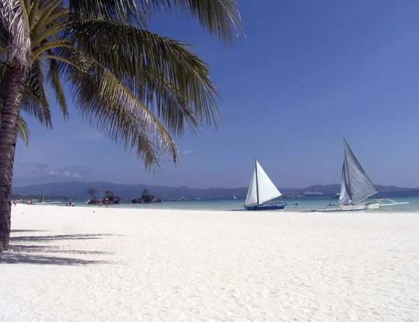 Filippinsk fiskebåt, Boracay – stockfoto