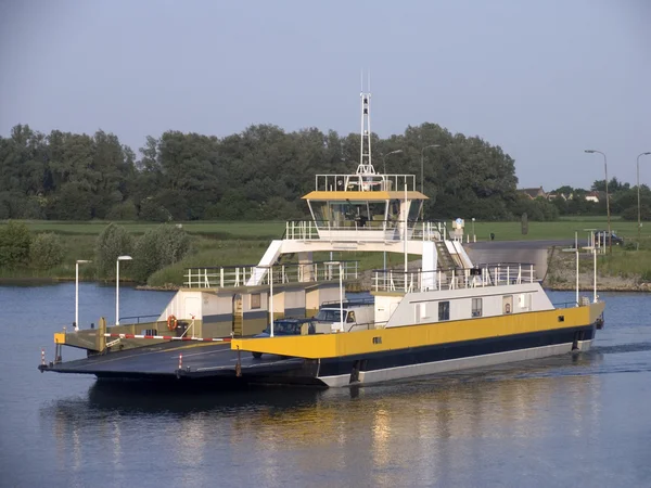 Ferry crossing the river Rhine, Holland — Stock Photo, Image