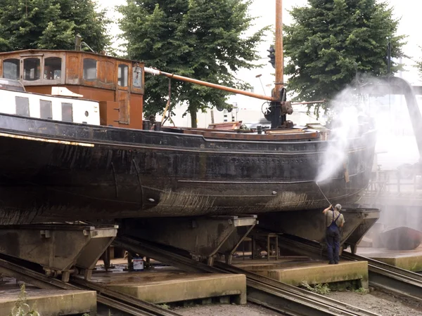 Shipyard in Rotterdam, the Netherlands — Stock Photo, Image