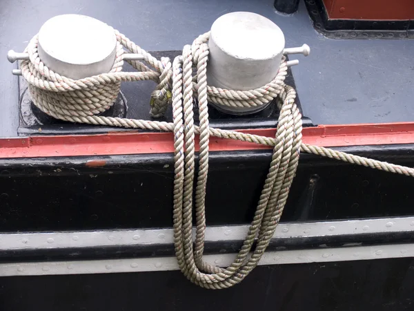 Ropes at a Dutch ship — Stock Photo, Image