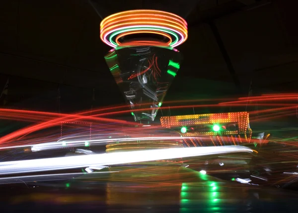 Amusement park at night — Stock Photo, Image