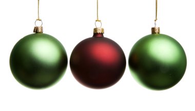 Beyaz arka planda Noel topu