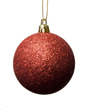 Beyaz arka planda Noel topu