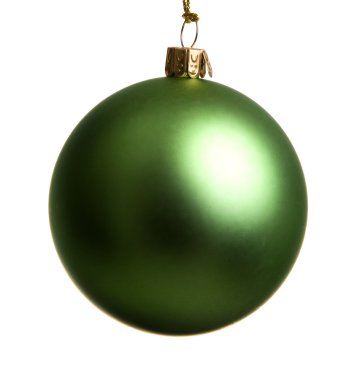 Beyaz arka planda Noel topu