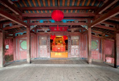 Japon kapalı köprü pagoda Budist ile iç