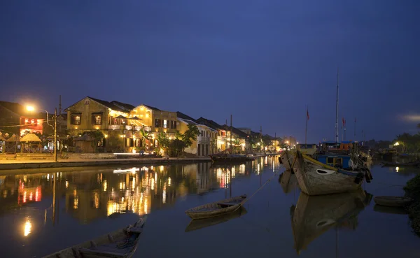 Vista nocturna de Hoi An City — Foto de Stock