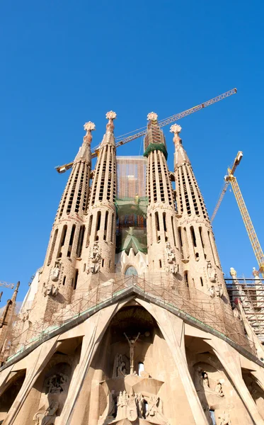 Sagrada familia passion Fassade, barcelona, spanien — Stockfoto