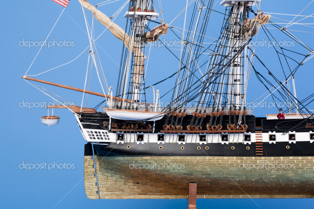 Model of the historic ship, USS Constitution — Stock Photo ...