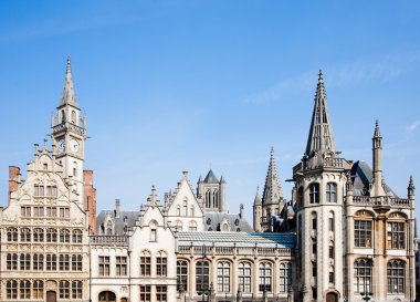 Cephe boyunca graslei yılında ghent, belgiu evleri