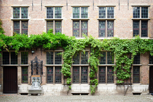 Courtyard of the Rubenshouse, the former home and studio of Peter Paul Rubens in Antwerp, Belgiu