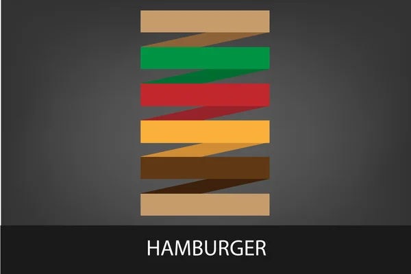 Hamburguesa de papel — Vector de stock