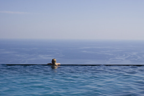 Girl in swimming pool