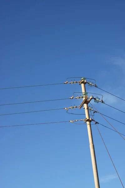 Communications telephone pole — Stock Photo, Image