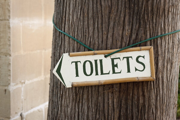 Sign for toilet