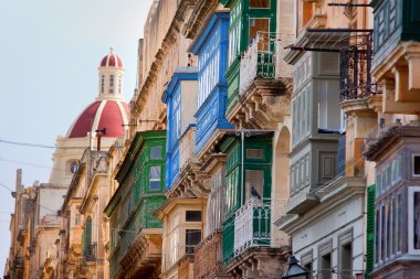 Street in Valletta, Malta clipart