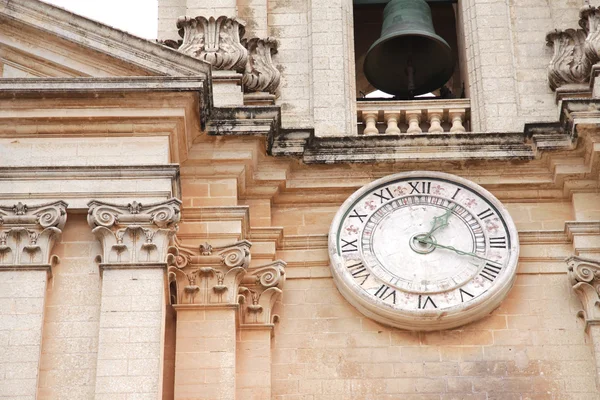 Church bell and clock — Stock Photo, Image