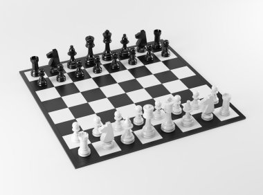 Siyah beyaz satranç tahtası