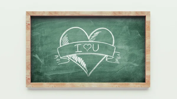 Love Chalkboard Drawing — Stock Photo, Image