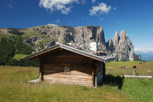 Dolomiterna - sciliar från alpe di siusi — Stockfoto