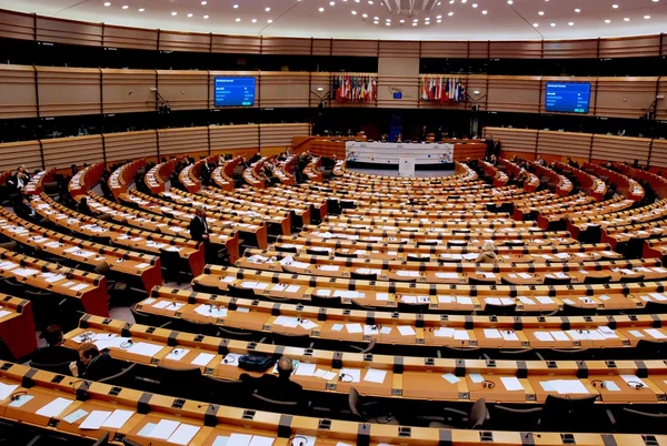 Brüsszel - az Európai Parlament Jogdíjmentes Stock Fotók
