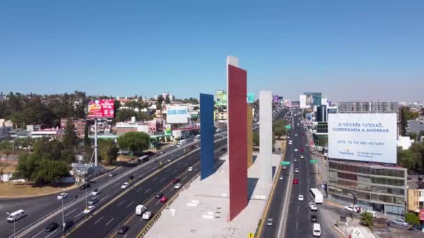 Naucalpan Estado México México Monumento Icônico Chamado Torres Cidade Satélite — Vídeo de Stock