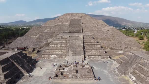 Верхня Піраміда Дронів Teotihuacn Mexico Calzada Los Muertos — стокове відео